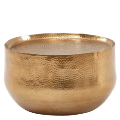 Clearance Wohnen 60x35x60 Fassförmiger Couchtisch in Gold - Aspect