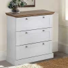 Online Wohnen 75x80x35 Flur Kommode mit drei Schubladen - Ridron