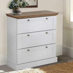 Online Wohnen 75x80x35 Flur Kommode mit drei Schubladen - Ridron