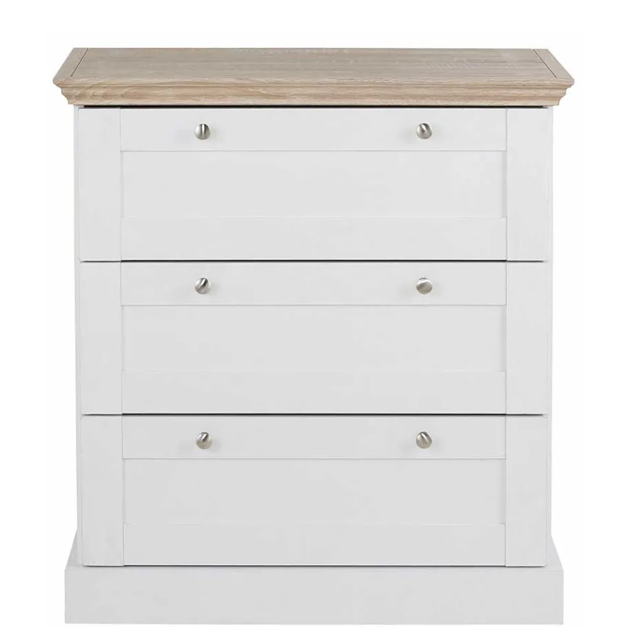 Online Wohnen 75x80x35 Flur Kommode mit drei Schubladen - Ridron