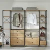 Best Wohnen 253x210x30 Garderobe - offener Kleiderschrank - Borgetto
