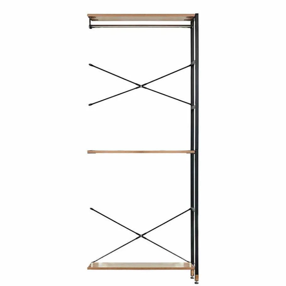 Best Wohnen 253x210x30 Garderobe - offener Kleiderschrank - Borgetto
