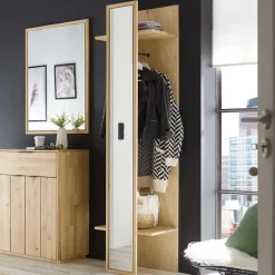 Outlet Wohnen 50x198x38 Garderobe mit Spiegel - Vardriva