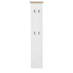 Outlet Wohnen 41x195x9 Garderobenpaneel mit 4 festen Haken - Nurelcas