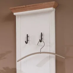 Outlet Wohnen 41x195x9 Garderobenpaneel mit 4 festen Haken - Nurelcas