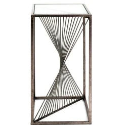 Wohnen 30x60x30 Glastisch mit Metallgestell - Tyrcio