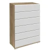 Clearance Wohnen 75x120x42 Große Hochkommode mit sechs Schubladen - Nuetran