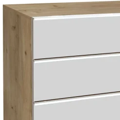 Clearance Wohnen 75x120x42 Große Hochkommode mit sechs Schubladen - Nuetran