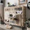 New Wohnen 115x103x36 Große Kommode aus Recyclingholz - Calcalero
