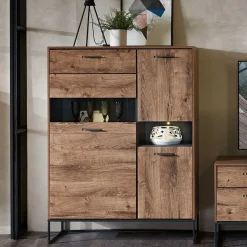 Outlet Wohnen 110x148x38 Highboard im Factory Style - Xindus
