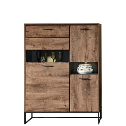 Outlet Wohnen 110x148x38 Highboard im Factory Style - Xindus