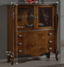 Clearance Wohnen 107x120x40 Highboard im Italienischen Stil - Carlenna