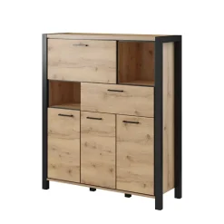 Sale Wohnen 120x140x41 Highboard mit Klappe & 3 Türen - Zavorra