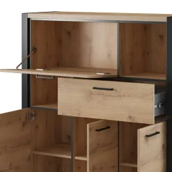 Sale Wohnen 120x140x41 Highboard mit Klappe & 3 Türen - Zavorra
