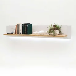 Outlet Wohnen 150x25x22 Hängeboard in Natur & Weiß - Samula