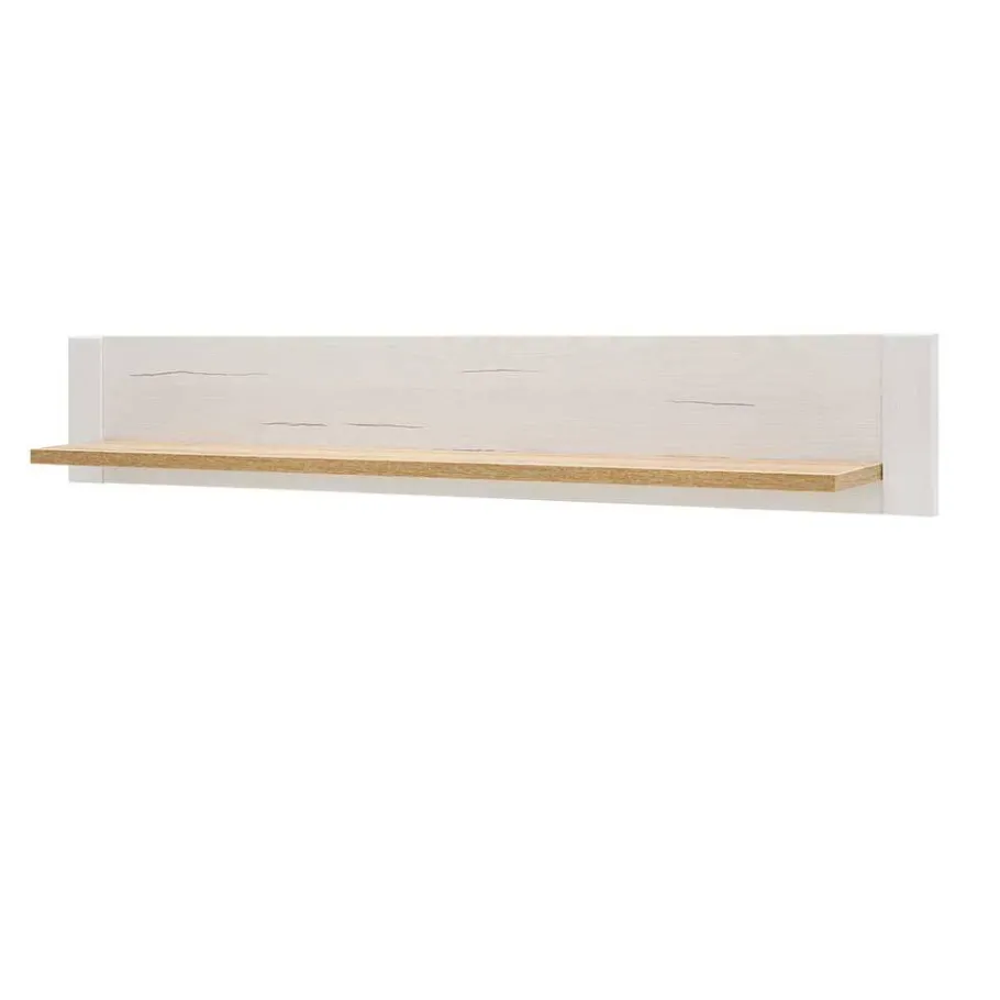 Outlet Wohnen 150x25x22 Hängeboard in Natur & Weiß - Samula