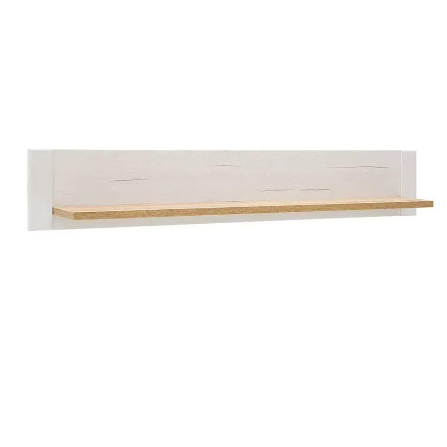 Outlet Wohnen 150x25x22 Hängeboard in Natur & Weiß - Samula