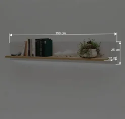 Outlet Wohnen 150x25x22 Hängeboard in Natur & Weiß - Samula