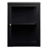 New Wohnen 45x60x25 Hängende Vitrine aus Metall in Schwarz - Butoaie