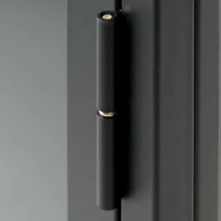 New Wohnen 45x60x25 Hängende Vitrine aus Metall in Schwarz - Butoaie