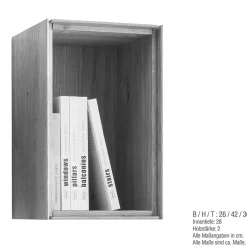Online Wohnen 26x42x30 Hängeregal Fach mit Rückwand - Sinta