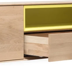 Sale Wohnen 205x43x40 Hängeschrank fürs Wohnzimmer in Eiche Bianco - Enifra