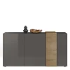 Clearance Wohnen 181x94x44 Hochglanz Sideboard in Dunkelgrau - Eracosta