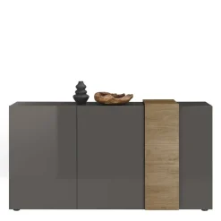 Clearance Wohnen 181x94x44 Hochglanz Sideboard in Dunkelgrau - Eracosta