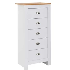 Sale Wohnen 53x114x39 Hochkommode mit fünf Schubladen - Intora