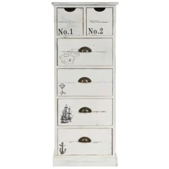 Best Wohnen 40x104x30 Hochkommode mit maritimen Motiven - Maggiore