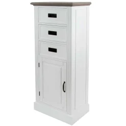 Best Wohnen 54x130x36 Hochkommode mit Tür & 3 Schubladen - Bleaks