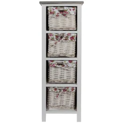 Online Wohnen 31x89x31 Hochkommode mit vier Körben - Galiferia
