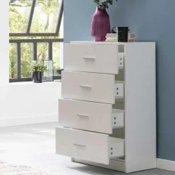 Clearance Wohnen 60x90x30 Hochkommode mit vier Schubladen - Hank