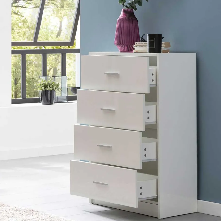 Clearance Wohnen 60x90x30 Hochkommode mit vier Schubladen - Hank