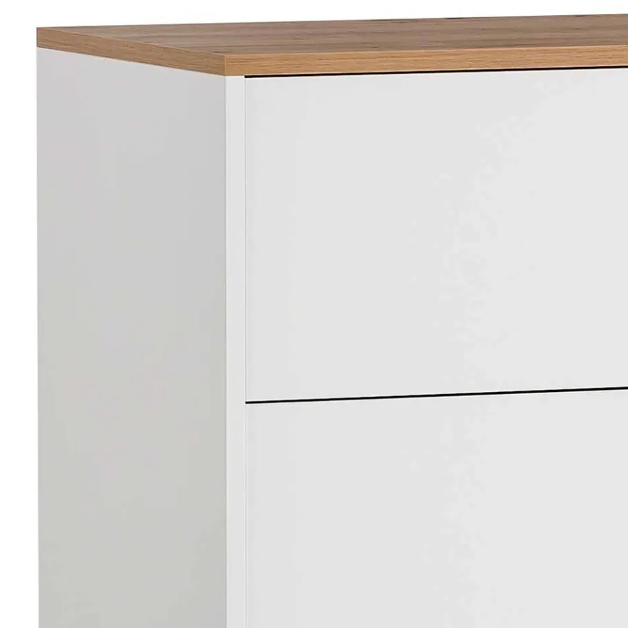 Wohnen 80x117x40 Hochkommode mit vier Schubladen - Ambreros