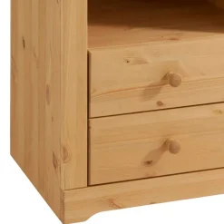 Online Wohnen 55x100x35 Hochkommode mit zwei Fächern - Silevos