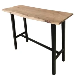 Hot Wohnen 125x112x51 Hochtisch aus Akazie Baumkante - Clause