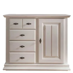 Outlet Wohnen 114x94x47 Hohe Kommode im Landhausstil - Beato