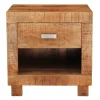 Wohnen 40x40x30 Holz Nachtkonsole mit Schublade & Fach - Lance