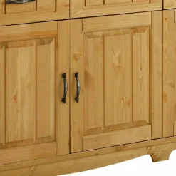 Sale Wohnen 194x89x37 Holz Sideboard aus Kiefer Natur - Vanpos