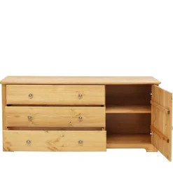 Sale Wohnen 152x68x38 Holzkommode mit 3 breiten Schubladen - Imressa