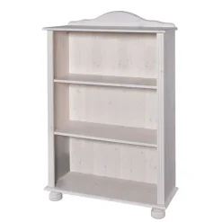 Outlet Wohnen 77x116x31 Holzregal im Country Chic aus Kiefer - Oncerta