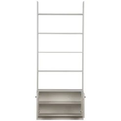Wohnen 80x200x35 Holzregal in Grau im Skandi Design - Huvina