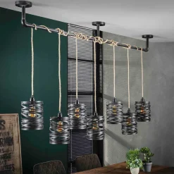 Best Wohnen 157x150x15 Industrial Hängelampe 7-flammig - Pyrko