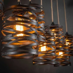 Best Wohnen 157x150x15 Industrial Hängelampe 7-flammig - Pyrko
