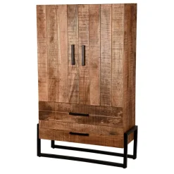 New Wohnen 100x160x40 Industrial Schrank mit zwei Türen - Schanow