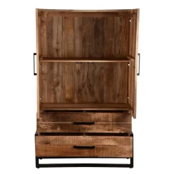 New Wohnen 100x160x40 Industrial Schrank mit zwei Türen - Schanow