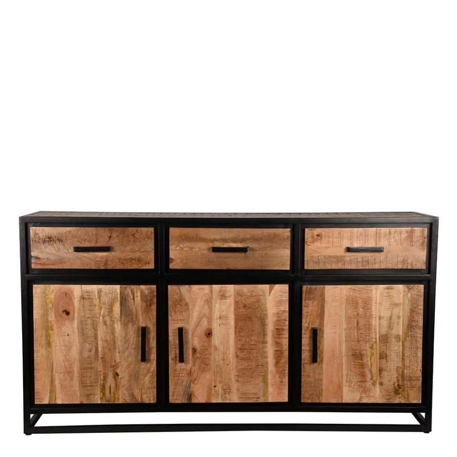 Hot Wohnen 170x90x45 Industrial Sideboard mit Bügelgestell aus Metall - Piatrasun