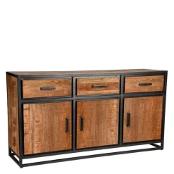 Hot Wohnen 170x90x45 Industrial Sideboard mit Bügelgestell aus Metall - Piatrasun
