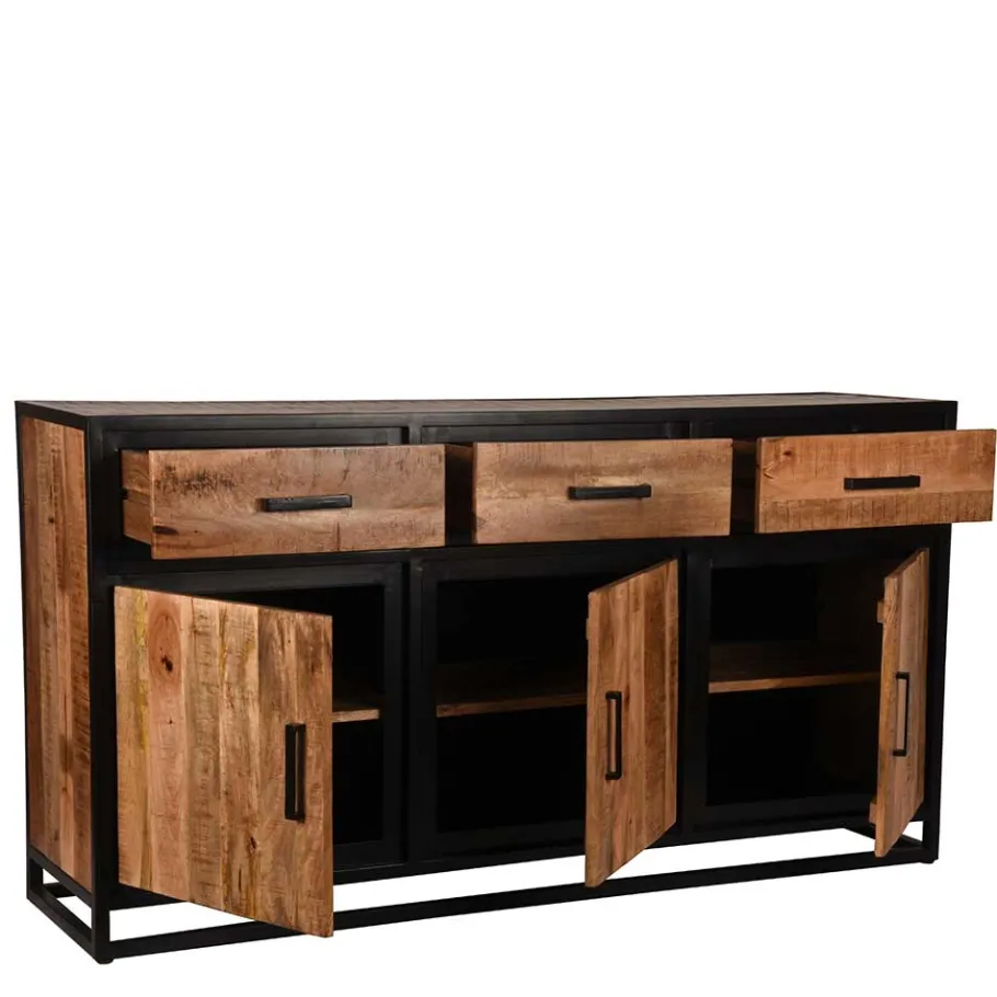 Hot Wohnen 170x90x45 Industrial Sideboard mit Bügelgestell aus Metall - Piatrasun